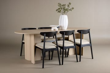 Rektangulär matgrupp Venture Home Beige - Møbler - Borde - Spisebordssæt