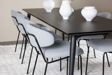 Rektangulär matgrupp Venture Home Blå Svart 6st - Møbler - Borde - Spisebordssæt