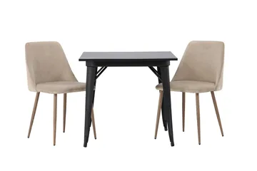 Rektangulär matgrupp Venture Home Brun Svart 2st - Møbler - Borde - Spisebordssæt