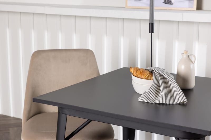 Rektangulär matgrupp Venture Home Brun Svart 2st - Møbler - Borde - Spisebordssæt