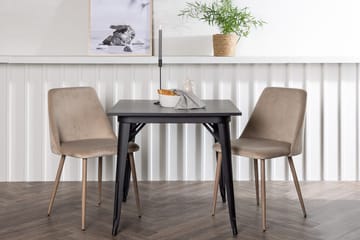 Rektangulär matgrupp Venture Home Brun Svart 2st - Møbler - Borde - Spisebordssæt