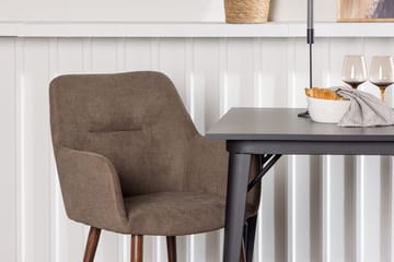 Rektangulär matgrupp Venture Home Brun Svart 2st - Møbler - Borde - Spisebordssæt