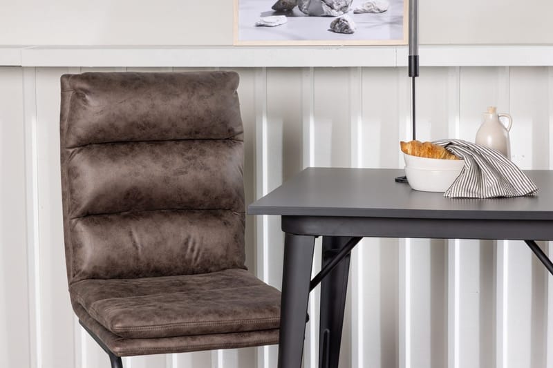 Rektangulär matgrupp Venture Home Brun Svart 2st - Møbler - Borde - Spisebordssæt