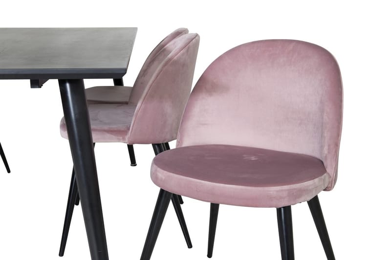 Rektangulär matgrupp Venture Home Gammelrosa Svart Svart - Møbler - Borde - Spisebordssæt