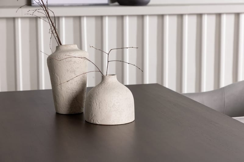 Rektangulär matgrupp Venture Home Grå Mörkbrun 4st - Møbler - Borde - Spisebordssæt
