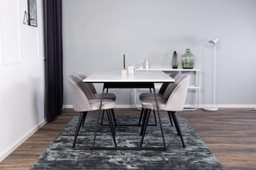 Rektangulär matgrupp Venture Home Grå Svart 4st - Møbler - Borde - Spisebordssæt