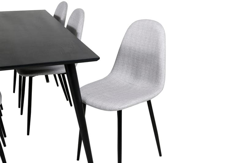 Rektangulär matgrupp Venture Home Grå Svart 6st - Møbler - Borde - Spisebordssæt