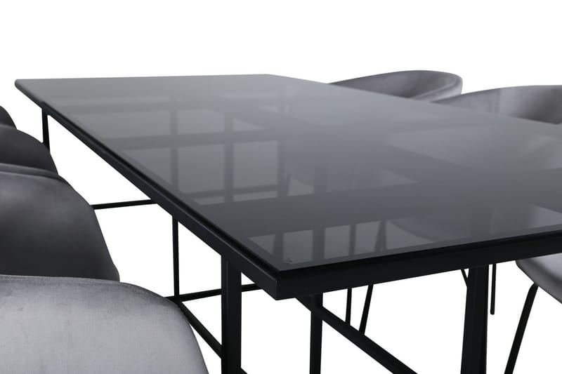 Rektangulär matgrupp Venture Home Grå Svart 6st - Møbler - Borde - Spisebordssæt