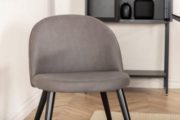 Rektangulär matgrupp Venture Home Grå Svart 6st - Møbler - Borde - Spisebordssæt