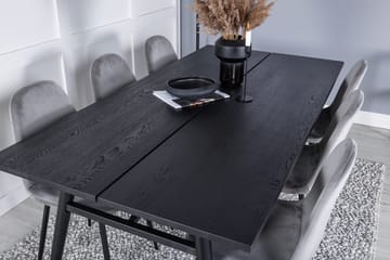 Rektangulär matgrupp Venture Home Grå Svart 6st - Møbler - Borde - Spisebordssæt