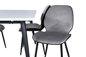 Rektangulär matgrupp Venture Home Grå Vit 4st - Møbler - Borde - Spisebordssæt