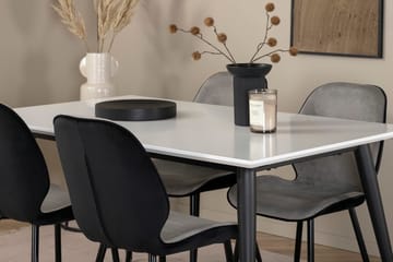 Rektangulär matgrupp Venture Home Grå Vit 4st - Møbler - Borde - Spisebordssæt