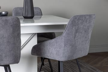 Rektangulär matgrupp Venture Home Grå Vit 4st - Møbler - Borde - Spisebordssæt