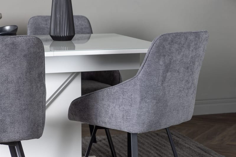 Rektangulär matgrupp Venture Home Grå Vit 4st - Møbler - Borde - Spisebordssæt
