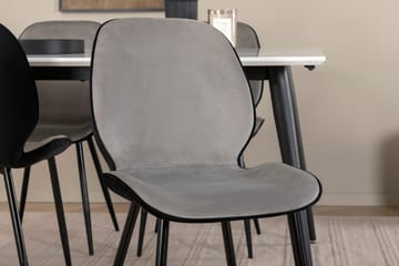Rektangulär matgrupp Venture Home Grå Vit 4st - Møbler - Borde - Spisebordssæt