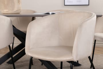 Rektangulär matgrupp Venture Home Grå - Møbler - Borde - Spisebordssæt