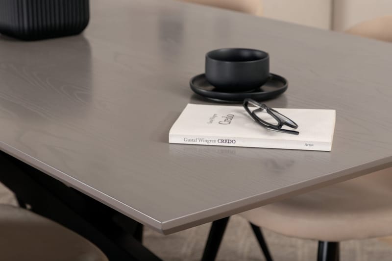 Rektangulär matgrupp Venture Home Grå - Møbler - Borde - Spisebordssæt