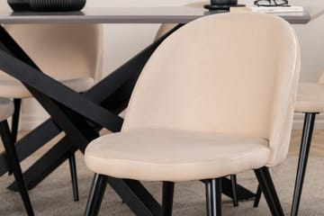 Rektangulär matgrupp Venture Home Grå - Møbler - Borde - Spisebordssæt
