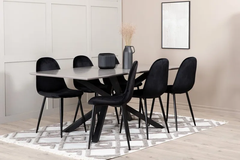 Rektangulär matgrupp Venture Home Grå