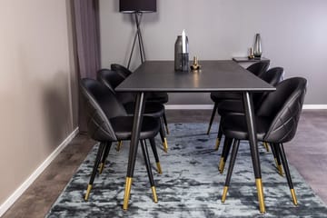 Rektangulär matgrupp Venture Home Guld - Møbler - Borde - Spisebordssæt