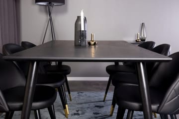 Rektangulär matgrupp Venture Home Guld - Møbler - Borde - Spisebordssæt