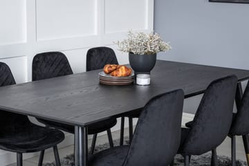 Rektangulär matgrupp Venture Home Guld - Møbler - Borde - Spisebordssæt