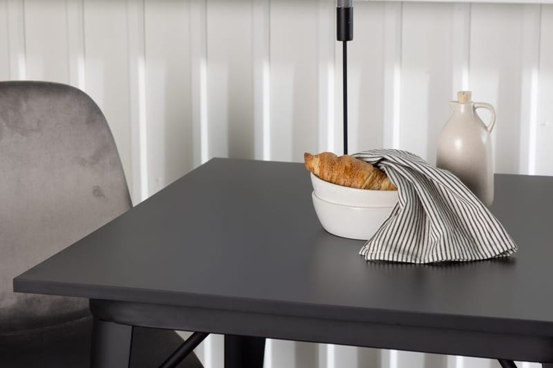 Rektangulär matgrupp Venture Home Ljusgrå Svart 2st - Møbler - Borde - Spisebordssæt
