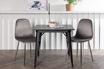 Rektangulär matgrupp Venture Home Ljusgrå Svart 2st - Møbler - Borde - Spisebordssæt