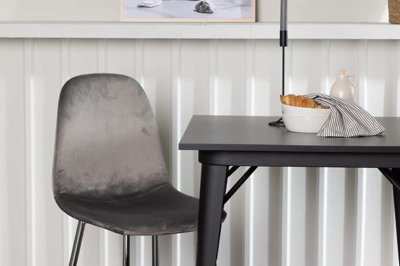 Rektangulär matgrupp Venture Home Ljusgrå Svart 2st - Møbler - Borde - Spisebordssæt