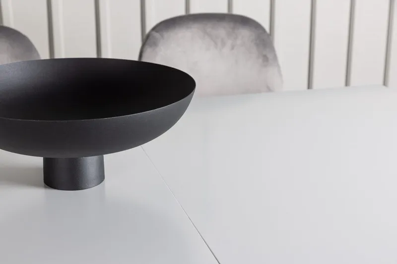 Rektangulär matgrupp Venture Home Ljusgrå Vit 4st - Møbler - Borde - Spisebordssæt