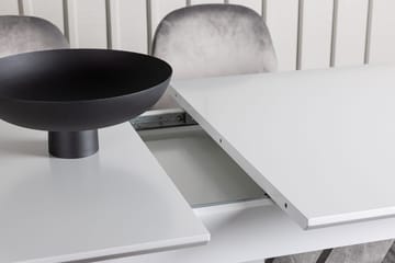 Rektangulär matgrupp Venture Home Ljusgrå Vit 4st - Møbler - Borde - Spisebordssæt
