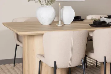 Rektangulär matgrupp Venture Home Ljust trä - Møbler - Borde - Spisebordssæt
