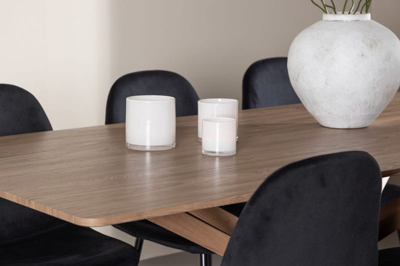 Rektangulär matgrupp Venture Home Natur - Møbler - Borde - Spisebordssæt