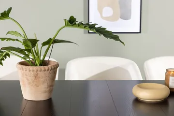 Rektangulär matgrupp Venture Home Offwhite Svart 6st - Møbler - Borde - Spisebordssæt