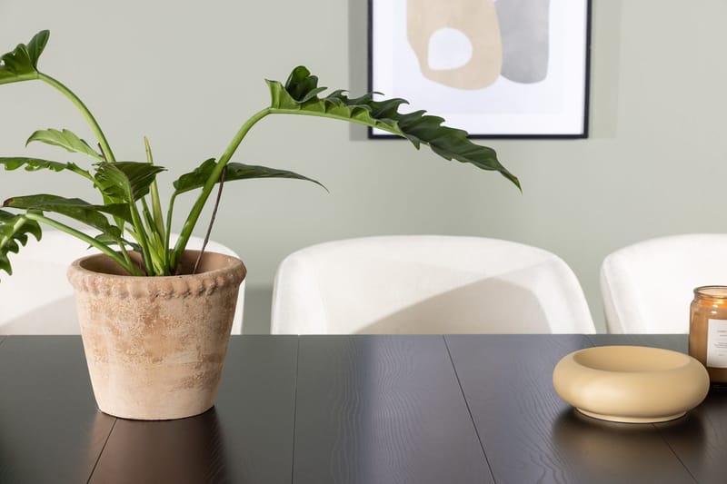 Rektangulär matgrupp Venture Home Offwhite Svart 6st - Møbler - Borde - Spisebordssæt