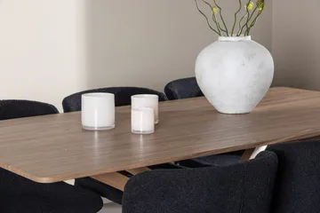 Rektangulär matgrupp Venture Home Svart Mocka 6st - Møbler - Borde - Spisebordssæt