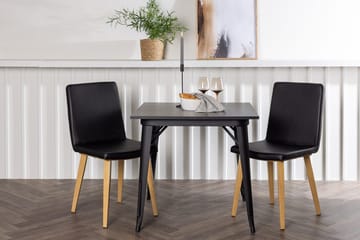 Rektangulär matgrupp Venture Home Svart Svart 2st - Møbler - Borde - Spisebordssæt