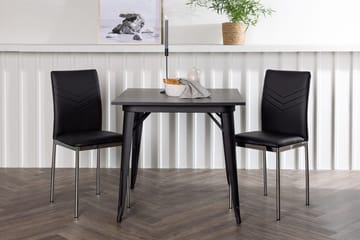 Rektangulär matgrupp Venture Home Svart Svart 2st - Møbler - Borde - Spisebordssæt