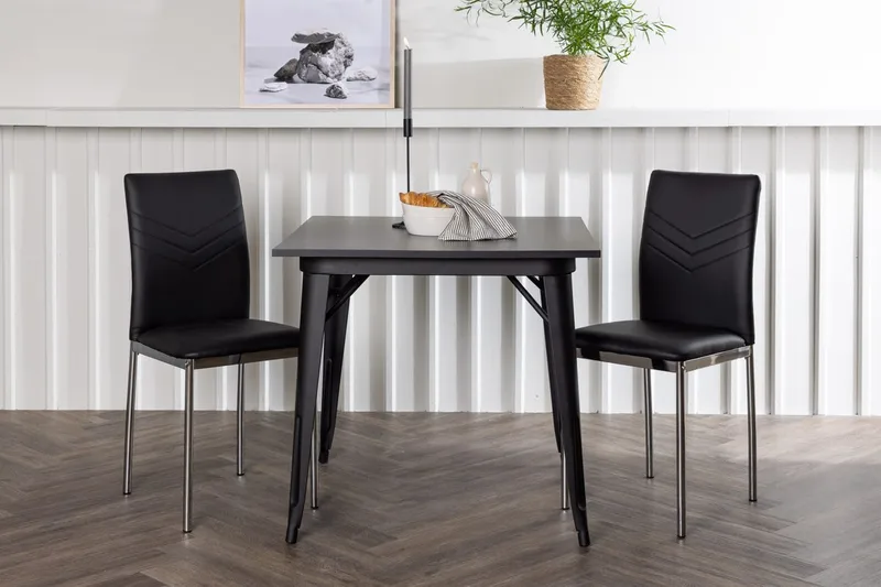 Rektangulär matgrupp Venture Home Svart Svart 2st