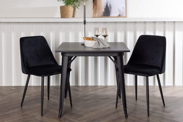 Rektangulär matgrupp Venture Home Svart Svart 2st - Møbler - Borde - Spisebordssæt