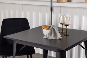 Rektangulär matgrupp Venture Home Svart Svart 2st - Møbler - Borde - Spisebordssæt
