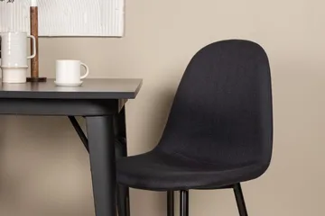 Rektangulär matgrupp Venture Home Svart Svart 2st - Møbler - Borde - Spisebordssæt