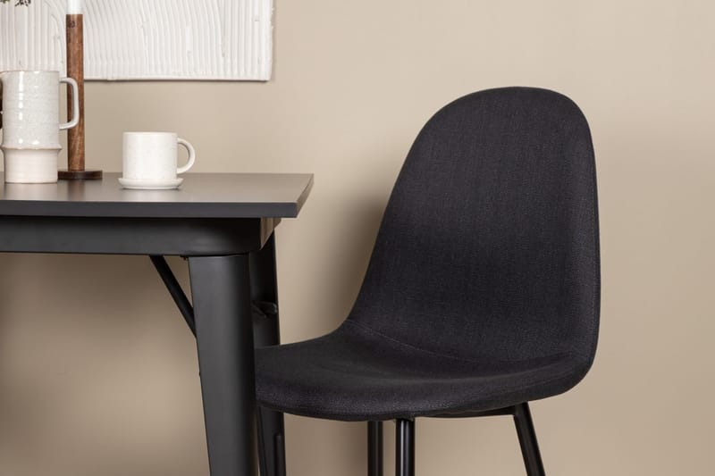 Rektangulär matgrupp Venture Home Svart Svart 2st - Møbler - Borde - Spisebordssæt