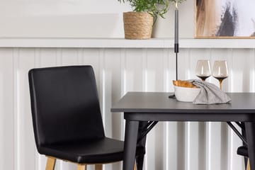 Rektangulär matgrupp Venture Home Svart Svart 2st - Møbler - Borde - Spisebordssæt