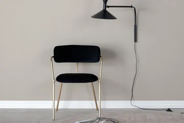 Rektangulär matgrupp Venture Home Svart Svart 4st - Møbler - Borde - Spisebordssæt