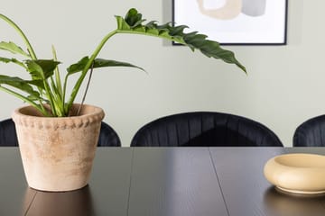 Rektangulär matgrupp Venture Home Svart Svart 6st - Møbler - Borde - Spisebordssæt