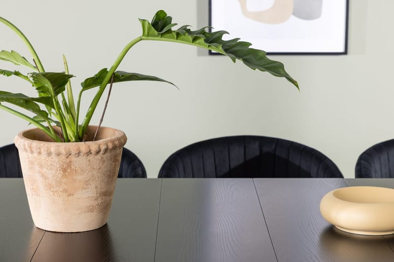 Rektangulär matgrupp Venture Home Svart Svart 6st - Møbler - Borde - Spisebordssæt