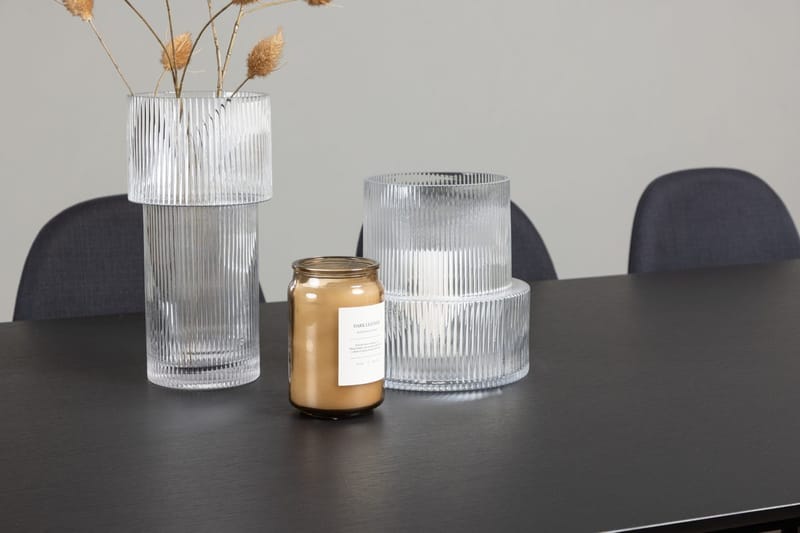 Rektangulär matgrupp Venture Home Svart Svart 6st - Møbler - Borde - Spisebordssæt