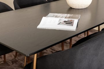 Rektangulär matgrupp Venture Home Svart Svart 6st - Møbler - Borde - Spisebordssæt