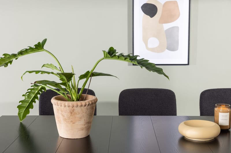 Rektangulär matgrupp Venture Home Svart Svart 6st - Møbler - Borde - Spisebordssæt